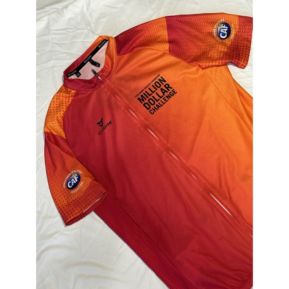 Cuore Cycling Jersey Mens 2XL Million Dollar Challenge CAF Full Zip Bike Shirt